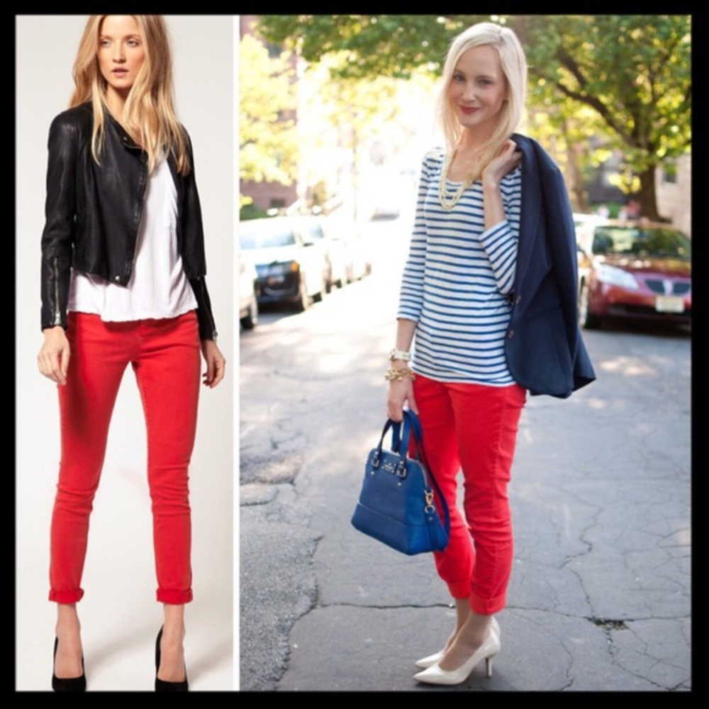 Red Matchstick Jcrew Jeans Skinny Ankle Size 27